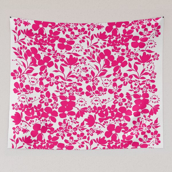 Item preview, Yes please pink flower pattern designed and sold by SueKnox.