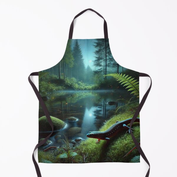 Item preview, Moonlit Newts: Night Pond Serenity designed and sold by NocturnalNook.