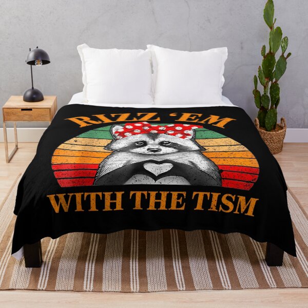 Item preview, Rizz Em With The Tism Retro Vintage Raccoon Funny Meme designed and sold by LeoVargasVelha.