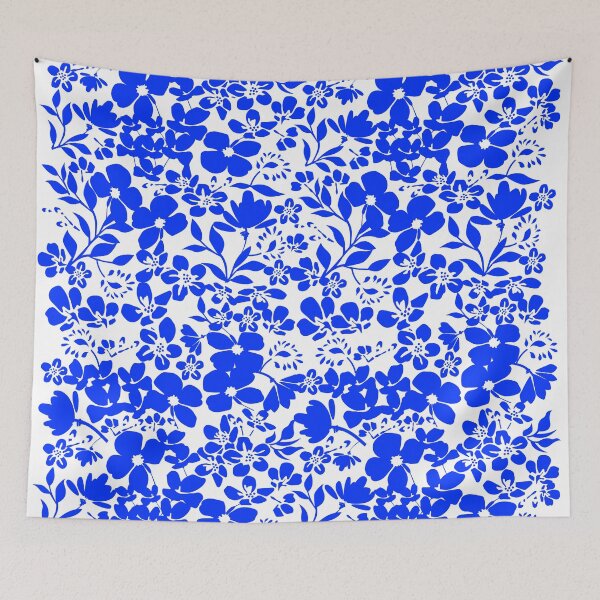 Item preview, Blue and white flower pattern designed and sold by SueKnox.