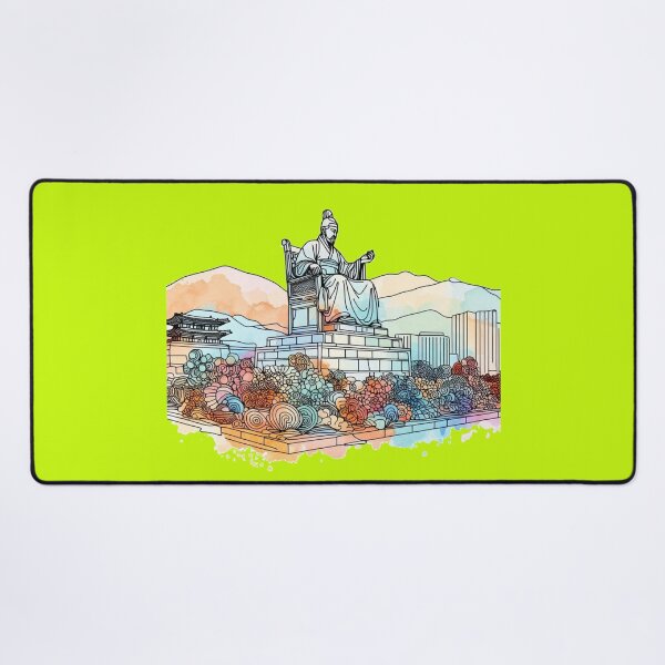 Item preview, 3D Art of Seoul's Historical Statues with Surrounding Landmarks , designed and sold by PaintMeWorld.