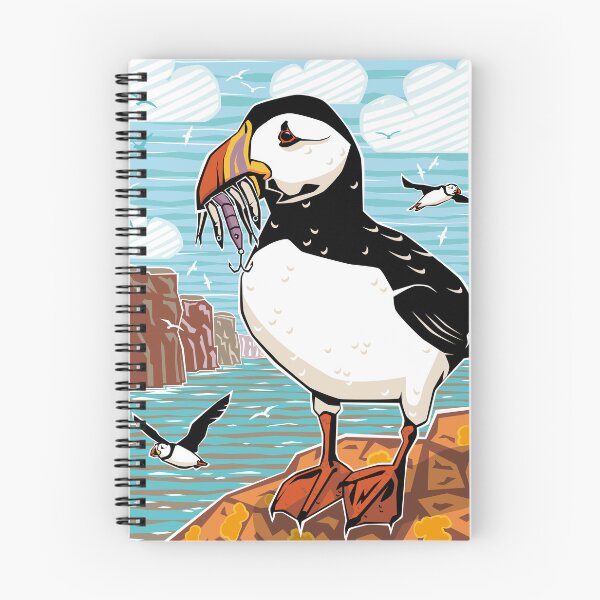Item preview, Hooked on Puffins Illustration designed and sold by Hadrianwild.