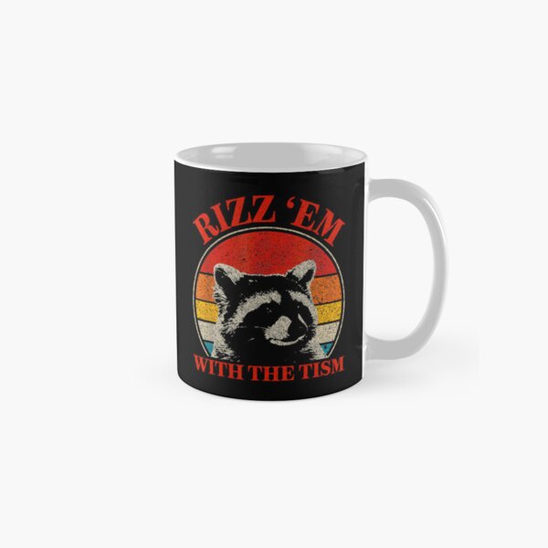 Item preview, Rizz Em With The Tism Retro Vintage Raccoon designed and sold by LeoVargasVelha.