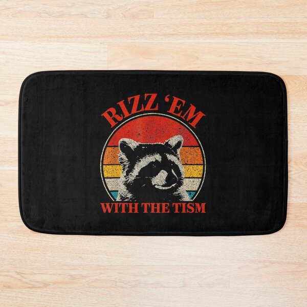 Item preview, Rizz Em With The Tism Retro Vintage Raccoon designed and sold by LeoVargasVelha.