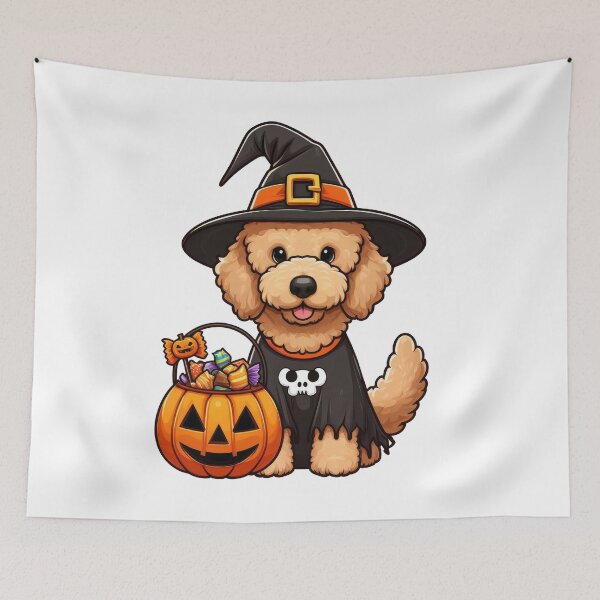 Item preview, Goldendoodle Dog Halloween designed and sold by doodIllustrate.