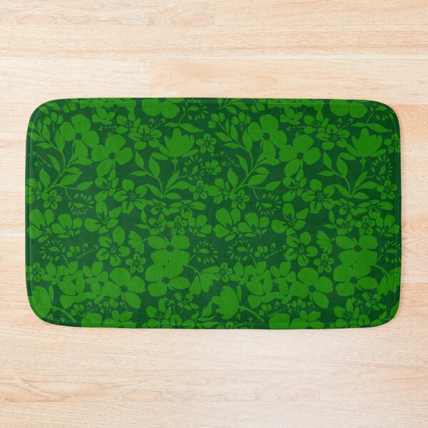 Item preview, Spring fresh green flowers with dark green background designed and sold by SueKnox.