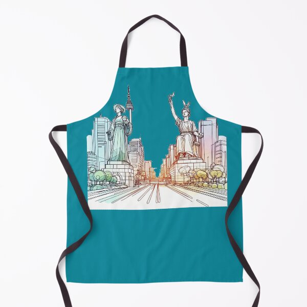 Item preview, Seoul's Statues in 3D Sketches: Blending Art and Urban Vibes,  designed and sold by PaintMeWorld.
