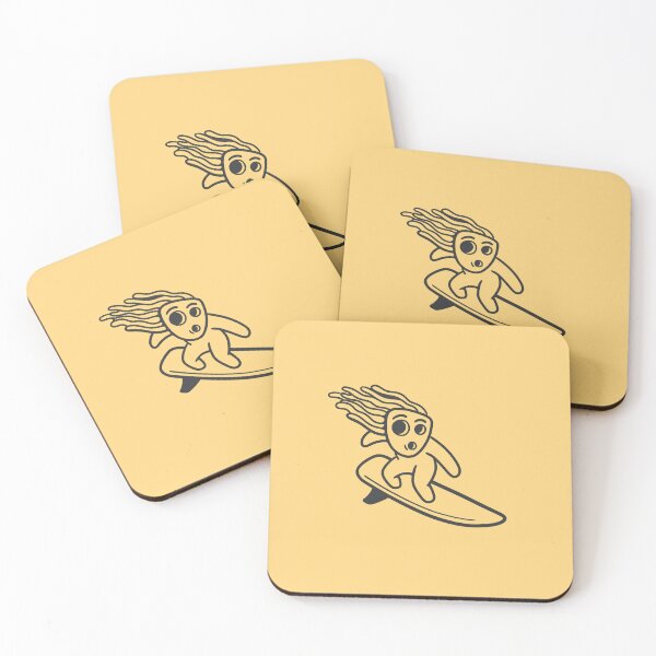 Item preview, Kodama is surfing. Japanese tree spirit summer brake designed and sold by martodesign.