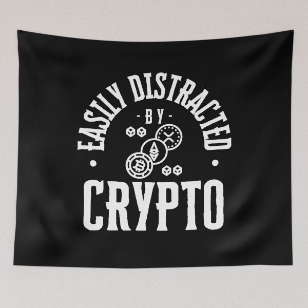 Item preview, Easily Distracted by Crypto designed and sold by TeeHeeHeeStore.