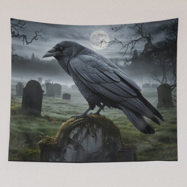 Item preview, GOTHIC RAVEN HALLOWEEN GRAPHIC DESIGN  designed and sold by YourTrendyTees.