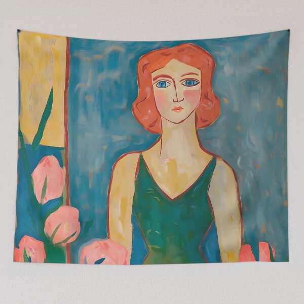 Item preview, Matisse Inspired Woman Portrait  designed and sold by Tamas Das.