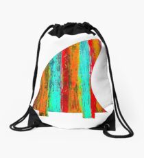 Salty Surf fin Drawstring Bag