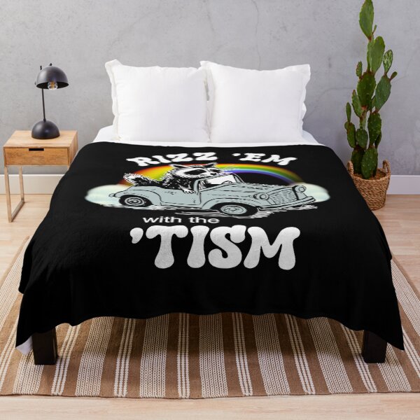 Item preview, Rizz Em With The Tism Funny Autism Awareness Raccoon Meme designed and sold by LeoVargasVelha.
