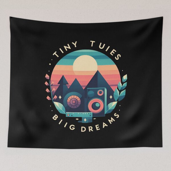 Item preview, Tiny Tunes, Big Dreams: A Vibrant Music and Nature-Inspired Artwork designed and sold by tutoo clothes.