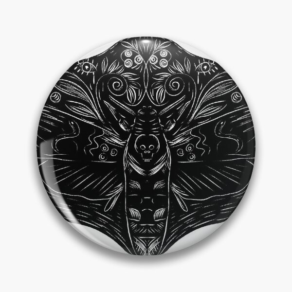 Item preview, Dark Vintage Witchy Gothic Black Death Moth  designed and sold by aneladesigns.