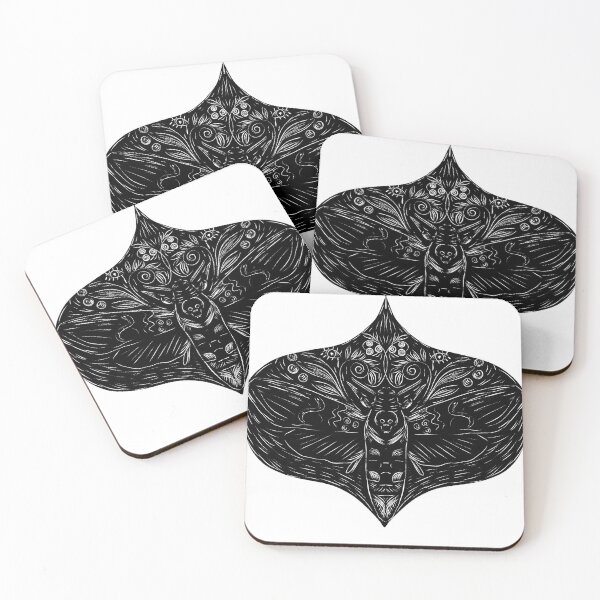 Item preview, Dark Vintage Witchy Gothic Black Death Moth  designed and sold by aneladesigns.