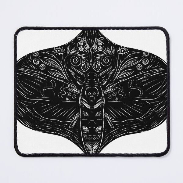 Item preview, Dark Vintage Witchy Gothic Black Death Moth designed and sold by aneladesigns.