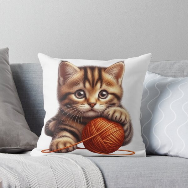 Item preview, Playful and Expressive: The Kitten and his Ball of Wool designed and sold by CHRIST5000.