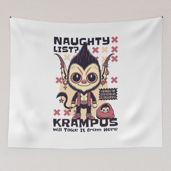 Item preview, Krampus Naughty List Krampus will Take It From Here designed and sold by shuttermarket.