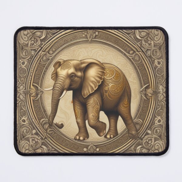 Item preview, Elephant with golden flowers designed and sold by Artchara..