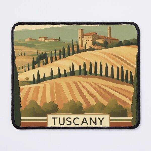 Item preview, Vintage Tuscany Print – Elegant design of the picturesque region of Italy designed and sold by KarakitAI.