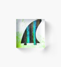 Salty Surf fin Acrylic Block