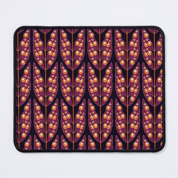 Item preview, Surreal Leaves, Burgundy on black background designed and sold by Alex Blud.