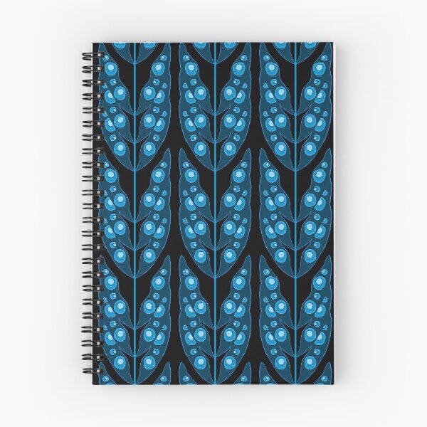 Item preview, Surreal Leaves, Blue on black background designed and sold by Alex  Blud.