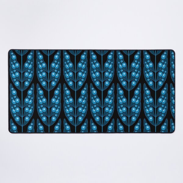 Item preview, Surreal Leaves, Blue on black background designed and sold by Alex Blud.