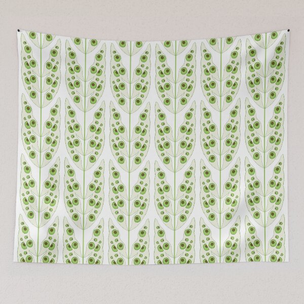 Item preview, Surreal Leaves, Green on white background designed and sold by Alex  Blud.