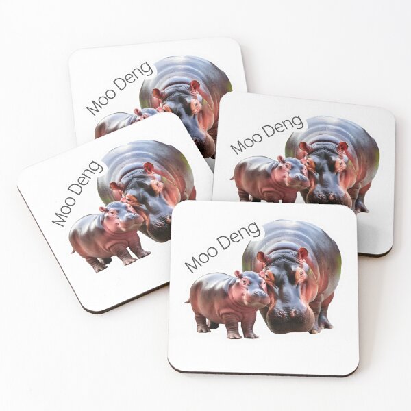 Item preview, Moo Deng Baby and Mama Hippos  designed and sold by SNOPPEZ.