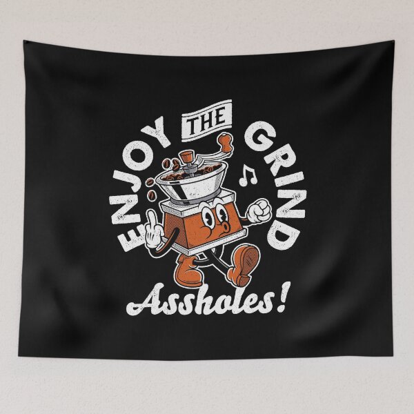 Item preview, Enjoy The Grind - Flipping The Bird - Cursing Vintage Cartoon designed and sold by Nemons.