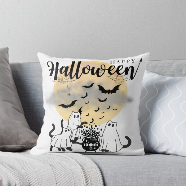Item preview, Happy Halloween Ghost Cats  designed and sold by Four Giggles Creations.