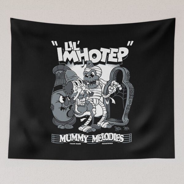 Item preview, Lil Imhotep - Vintage Cartoon Mummy - Creepy Cute Monster designed and sold by Nemons.