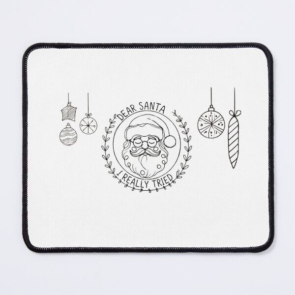 Item preview, Santa Clause 2024 One Line Christmas Trend Dear Santa I Tried Mug designed and sold by The Art of Kkatarynka.