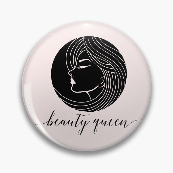 Item preview, Beauty Queen, black and white elegant lady woman illustration designed and sold by GinyHappyLogo.