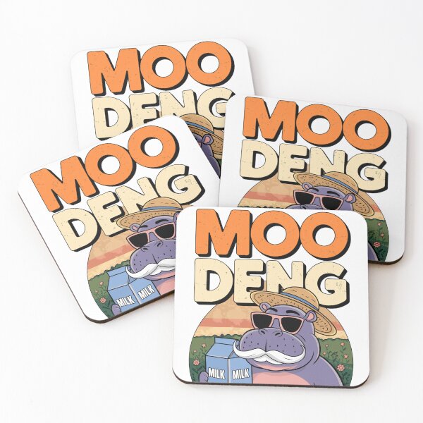 Artikelvorschau, Moo Deng lustiges Nilpferd trinkt Milch entworfen und verkauft von SNOPPEZ.