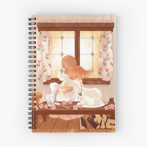 Item preview, Cottagecore Mouse Making a Cake Inside a Cozy Cottage designed and sold by Jieul.