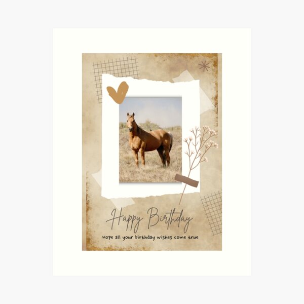 Item preview, Palomino Brumby Stallion Birthday Card designed and sold by DiamondR.