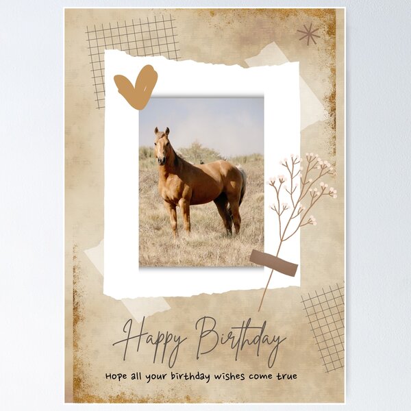 Item preview, Palomino Brumby Stallion Birthday Card designed and sold by DiamondR.