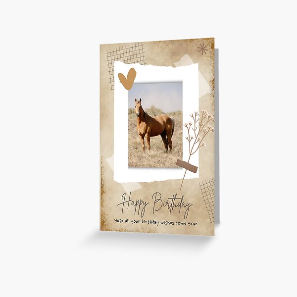 Item preview, Palomino Brumby Stallion Birthday Card designed and sold by DiamondR.