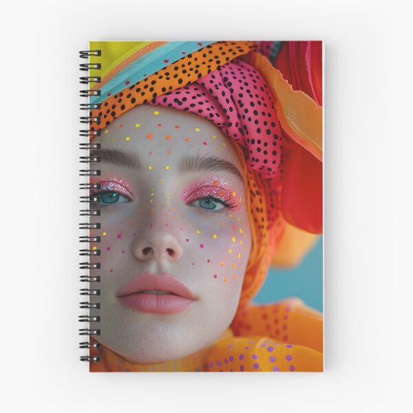 Item preview, Colorful woman in vibrant headdress and face art. designed and sold by Artessie.