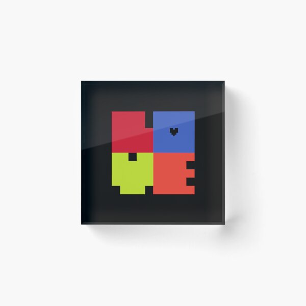 Item preview, Colorful LOVE Block Typography with Heart designed and sold by coshe.