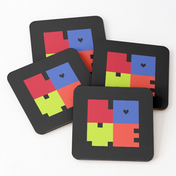 Item preview, Colorful LOVE Block Typography with Heart designed and sold by coshe.