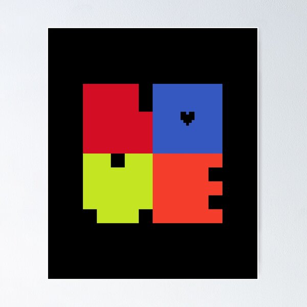 Item preview, Colorful LOVE Block Typography with Heart designed and sold by coshe.