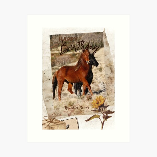 Item preview, Wild Brumby Birthday Card designed and sold by DiamondR.
