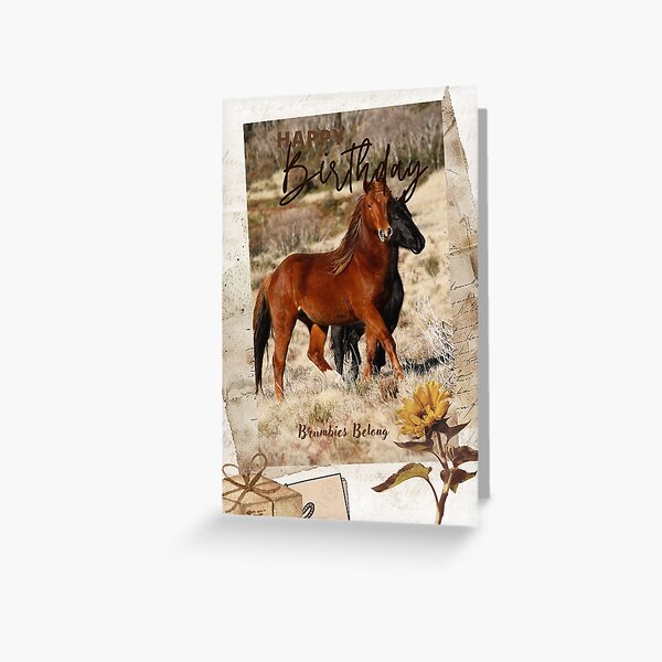 Item preview, Wild Brumby Birthday Card designed and sold by DiamondR.