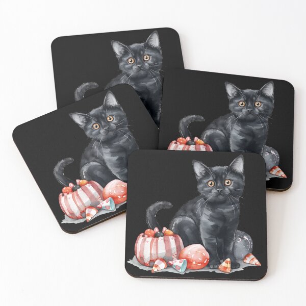 Item preview, Black Kitten Witch Candies Gifts For Children designed and sold by ShadowOfNature.