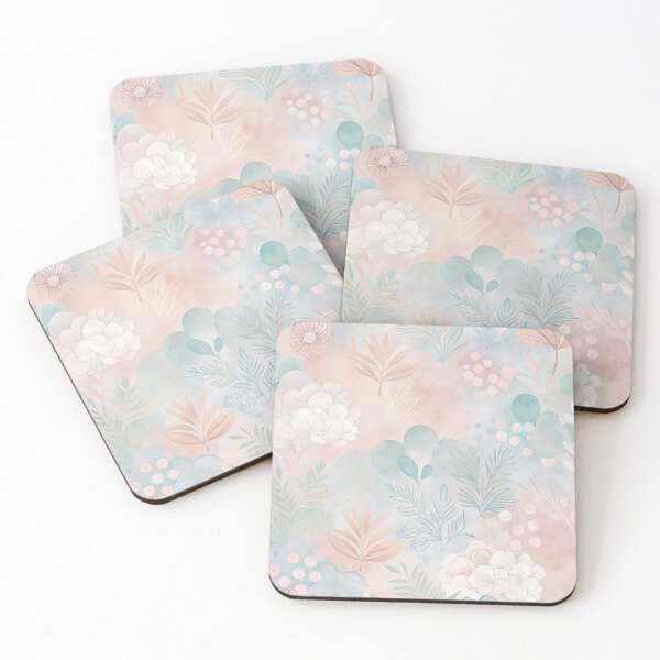 Item preview, Abstract print, pastel colors, sky print, sticker, background, cover, cover gentle, cute green star designed and sold by Yunasak.
