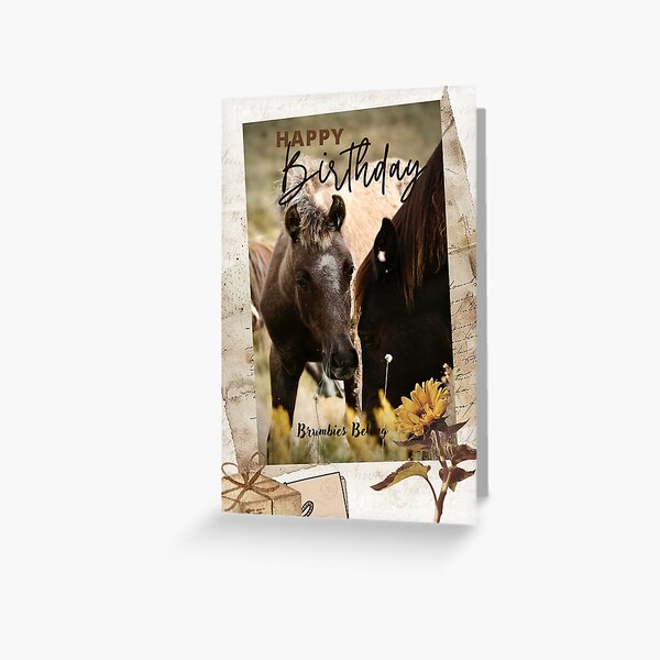 Item preview, Wild Palomino Brumby Filly Birthday Card designed and sold by DiamondR.